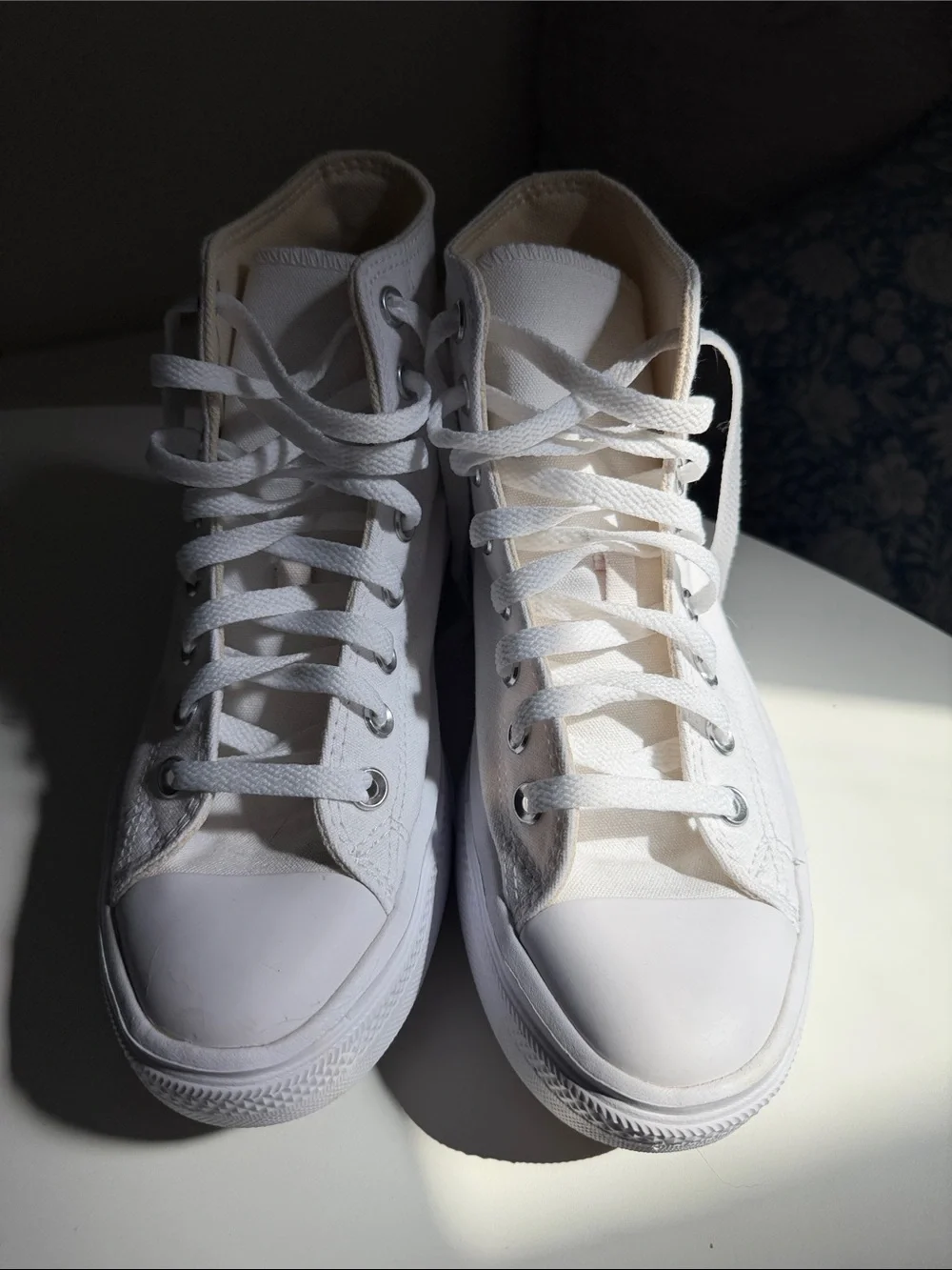 Converse White High-Top Canvas Sneakers - Picture 3 of 5